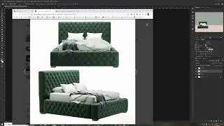 Фотошоп Коллаж интерьера. Собираем изумрудную спальню