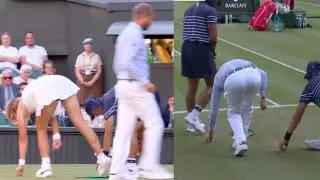 Mirra Andreeva bracelet fall down & Chair umpire & ball boy came to help later see what happened 