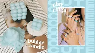 CUTE DIY: Bubble Candle + Clay Rings