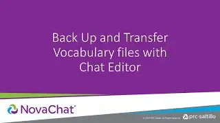 NovaChat: How to Back up with Chat Editor
