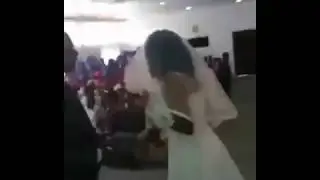 Trouble! Wahala! Side chick storms man's wedding in wedding gown!!!