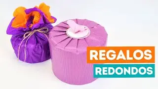 🎁 Cómo envolver regalos redondos ¡2 Formas muy fáciles!