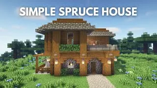 Minecraft: How to Build a Simple Spruce House [Tutorial]