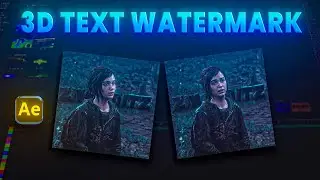 How To Create 3D text Watermark In Background | After Effects
