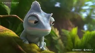 Chameleon changing colours AI