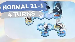 Mission 21-1 (Normal) 3 star in 4 turns - Blue Archive
