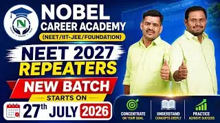 NEET 2027 REPEATERS NEW BATCH..