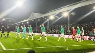 Newcastle players walking out to a full away end and Newcastle fans sat in the home end👀⚫️⚪️