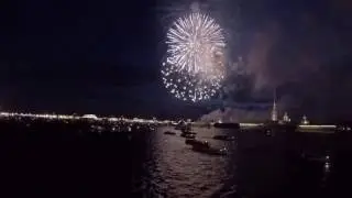 Праздничный Салют на день ВМФ 31 июля 2016 года Санкт-Петербург