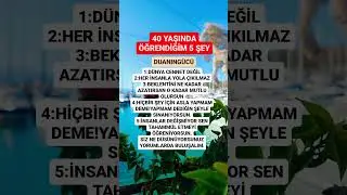 40 YAŞINDA ÖĞRENDİĞİM 5 ŞEY #duanıngücü #öneçıkar #shots #almanya #azerbaycan