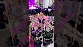 Black Rose Candleholders