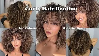 CURLY HAIR ROUTINE I Products, Tips & Tricks I 3B/3C Curls I Definition & Volume