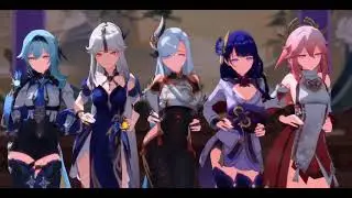 5 genshin girl dancing and menancing mommy