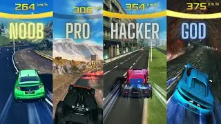 Asphalt 8 Noob vs Pro vs Hacker vs God