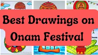 Onam Festival Drawing ideas | Onam festival poster drawing | Happy Onam Drawing | Onam Drawing ideas