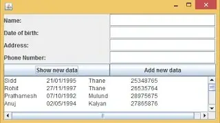 JDBC connection and execution of JFrame to insert records into a table