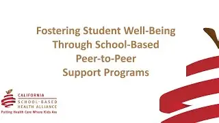 Fostering Student Well-Being Through School-Based Peer-to-Peer Support Programs
