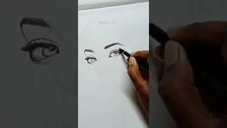 A girl face sketch 🖊️ #shorts #trending #art
