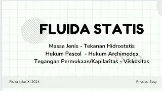 Fluida Statis Lengkap | Fisika kelas XI