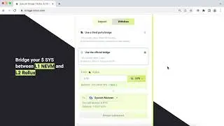 Tutorial: Move assets from Rollux to Syscoin with the Rollux Portal (Canonical Bridge)