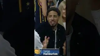 Tyrese Haliburton and Connor McCaffery court side