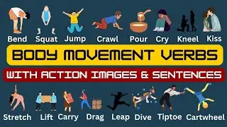 English Verbs of Body Movement |45+ Super Common Action Verbs to Express Body Movement |ACTION VERBS