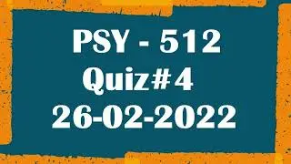 PSY 512 Quiz#4, Gender Issues In Psychology, Quiz 4
