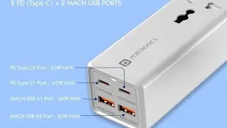 High Speed 5-in-1 Power Adapter - Adapto Volt 65 by Portronics