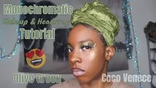 Olive Green: Monochromatic Makeup and Headwrap Tutorial | Coco Venece