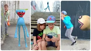 Angry Pacman and Huggy Wuggy attacked! Compilation #shorts