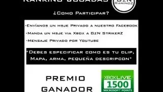 Aviso Ranking Jugadas #3 | 1500 Microsoft Points | GzN GamingZ