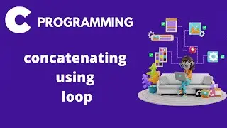 Concatenating two strings using Loop (without using strcat) in C.