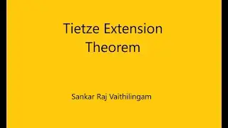 Tietze Extension Theorem