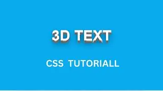 3D text using html css with source code||css tutorial