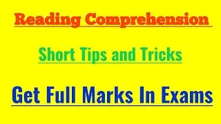 Get Full Marks In Unseen Passages//Tips and Tricks For Comprehension