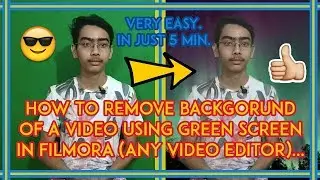How to remove Background of any Video using Green Screen in any Video Editor | Filmora | CHROMA KEY
