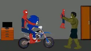 Team Spiderman Sonic vs Hulk Funny Animation - Drawing Cartoon 2