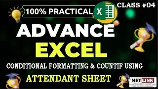 Conditional Formatting | COUNTIF Formula in Excel | Advanced Excel | Create an Attendance Sheet