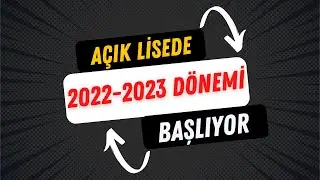 Açık Lise Yeni Kayıt Tarihleri (2022-2023)