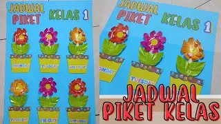 86. Membuat Kreasi Jadwal Piket Kelas Tema BUNGA