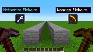 wooden pickaxe + haste vs netherite pickaxe + mining fatigue