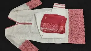 Trendy Organza Pakistani Kurti Design Cutting Stitching/ Pakistani V Neck Design/ Latest Kurti DIY