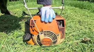 ✅ Stihl FS 450 - Grass Cutter - Mowing the Grass