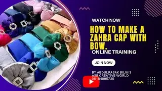 how to make Zahra cap with bow.
