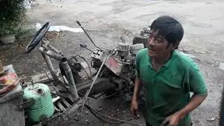 Cách siết ốc để bắt bơm nhớt trợ lực vào xe công nông 2 cầu