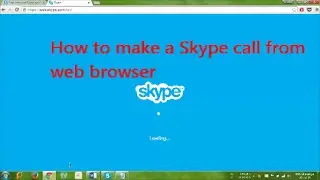 How to make a Skype call from browser