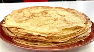 БЛИНЫ НА МОЛОКЕ! Простой рецепт самых вкусных блинов!