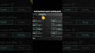 Bgmi Pubg Mobile best joystick & sprint setting guide #shorts #tipsandtricks
