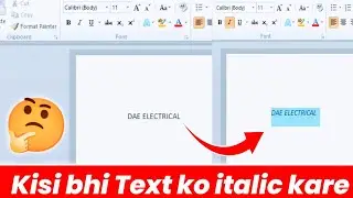 Make Your Text italic in Microsoft Word: Easy Steps #msword