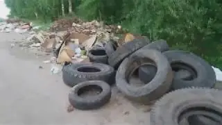 Ленинский район. Опять Мусор навалили. Наглецы))) Подонки.
